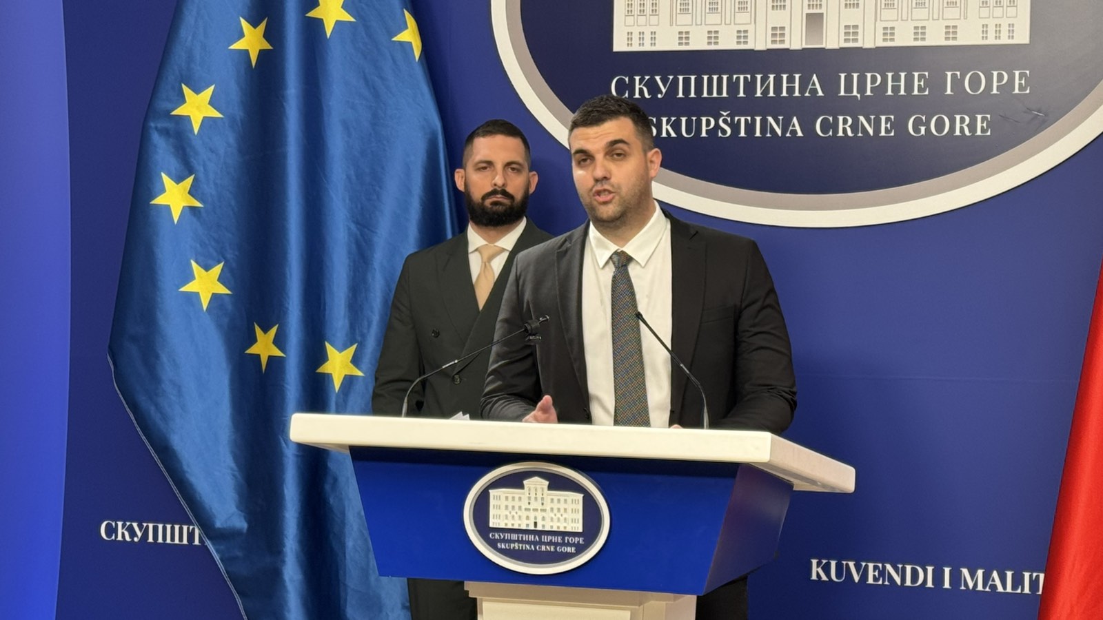Leković i Božović na press konferenciji u Skupštini Crne Gore